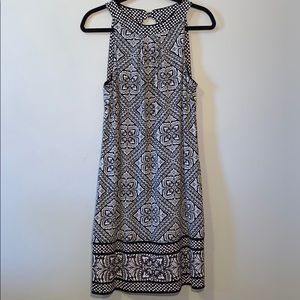 Chico's Black and White Patterned Dress